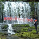 Behindwaterfall canyoning